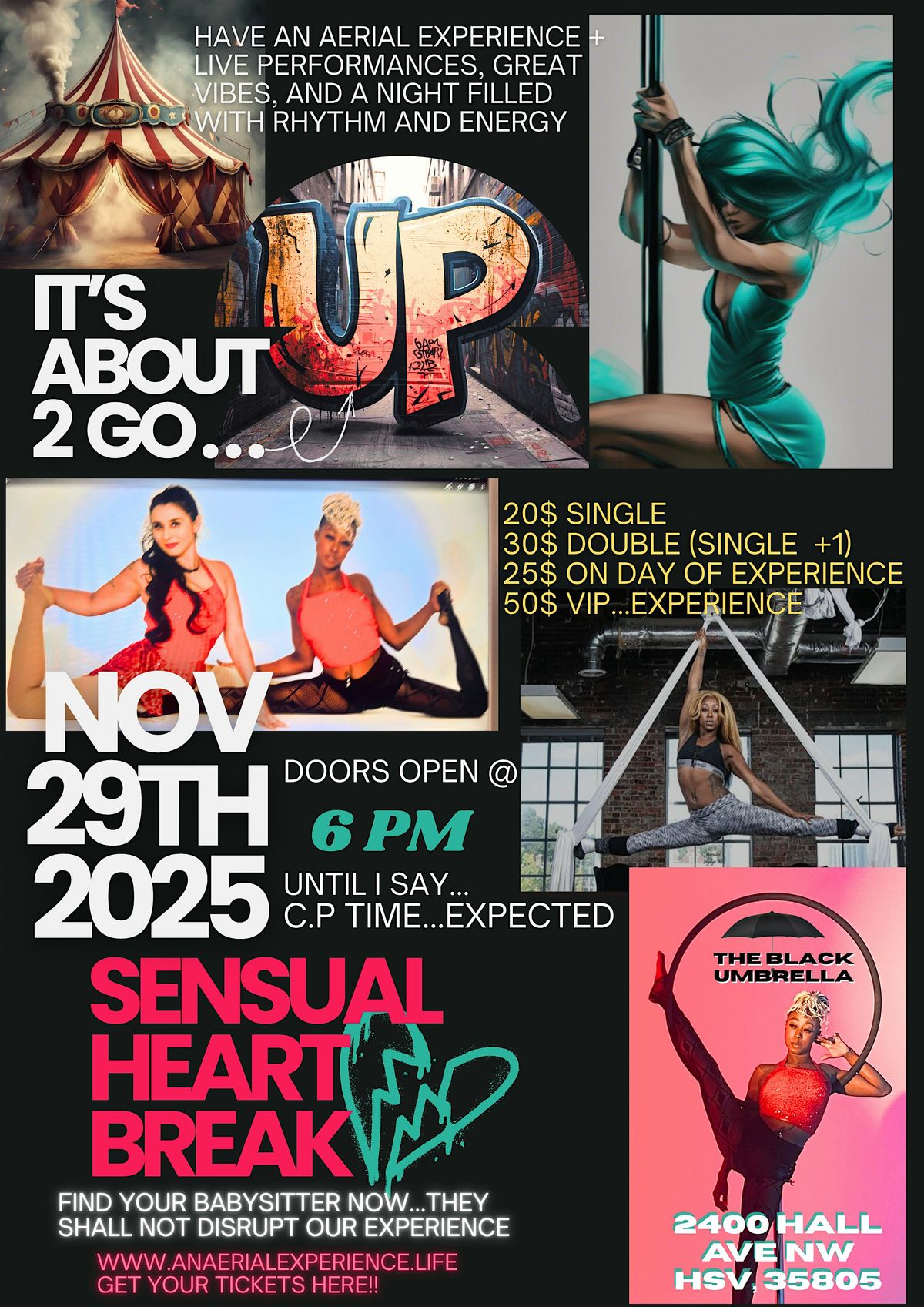 SENSUAL HEART BREAK-AN AERIAL EXPERIENCE | Event in HUNTSVILLE | AllEvents
