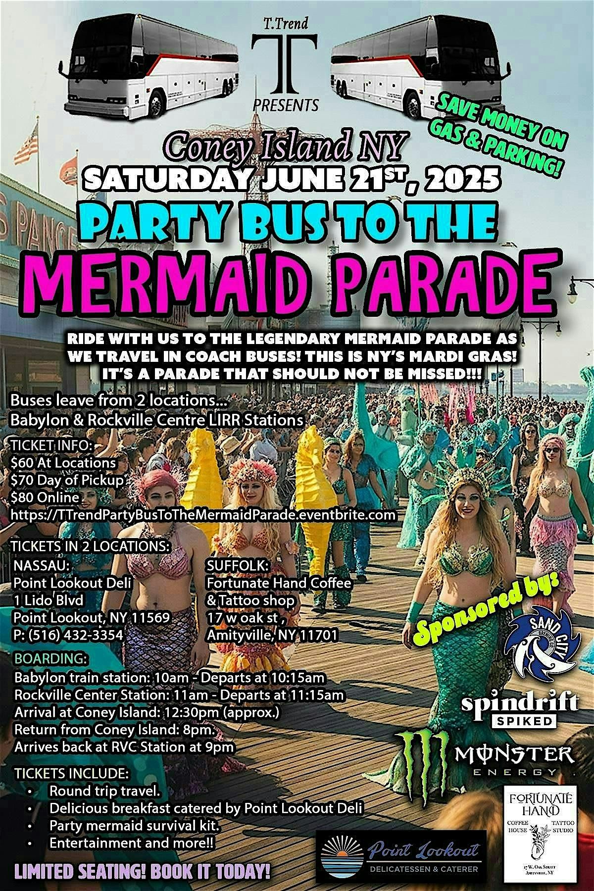 T.Trend Party Bus to the Mermaid Parade, 21 June | Event in Brooklyn | AllEvents