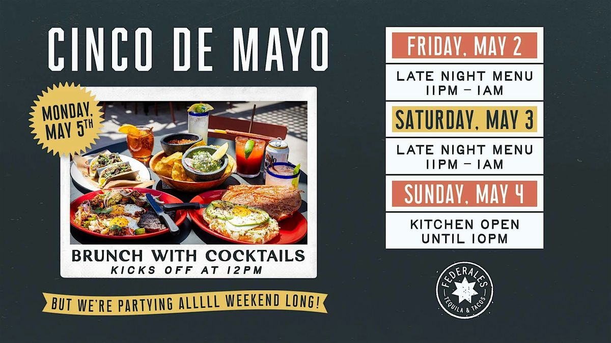 Cinco de Mayo Brunch w/ Cocktails at Federales Taco & Tequila Bar | Event in Chicago | AllEvents