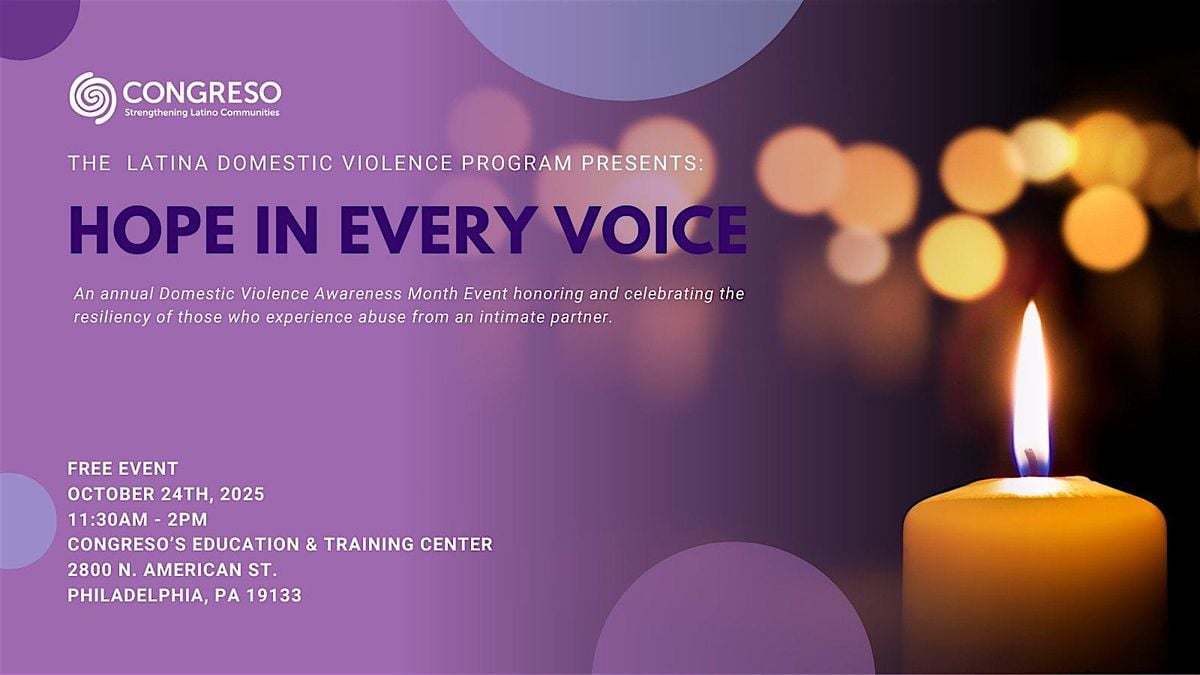 DVAM Event Hope In Every Voice, 24 October | Event in Philadelphia | AllEvents