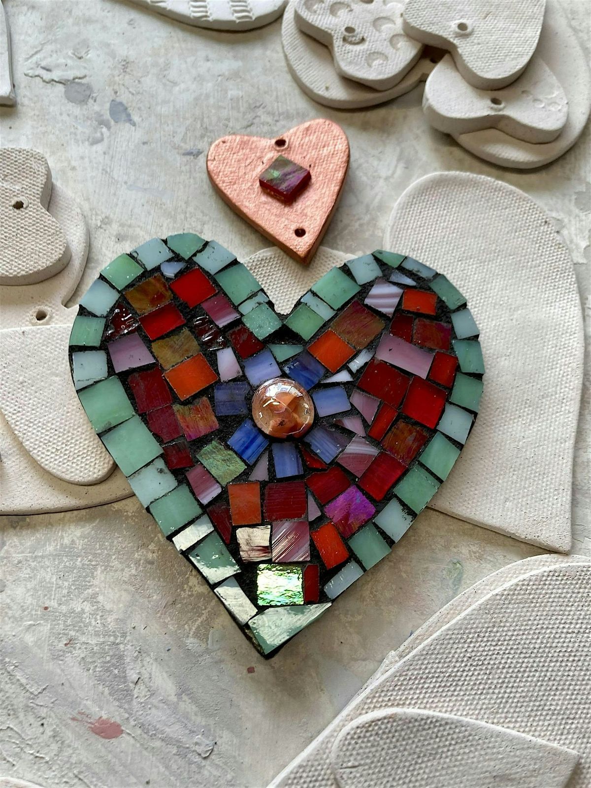 Create Valentine Heart Mosaics at H.O.M.E.made Gift Shop Workshop