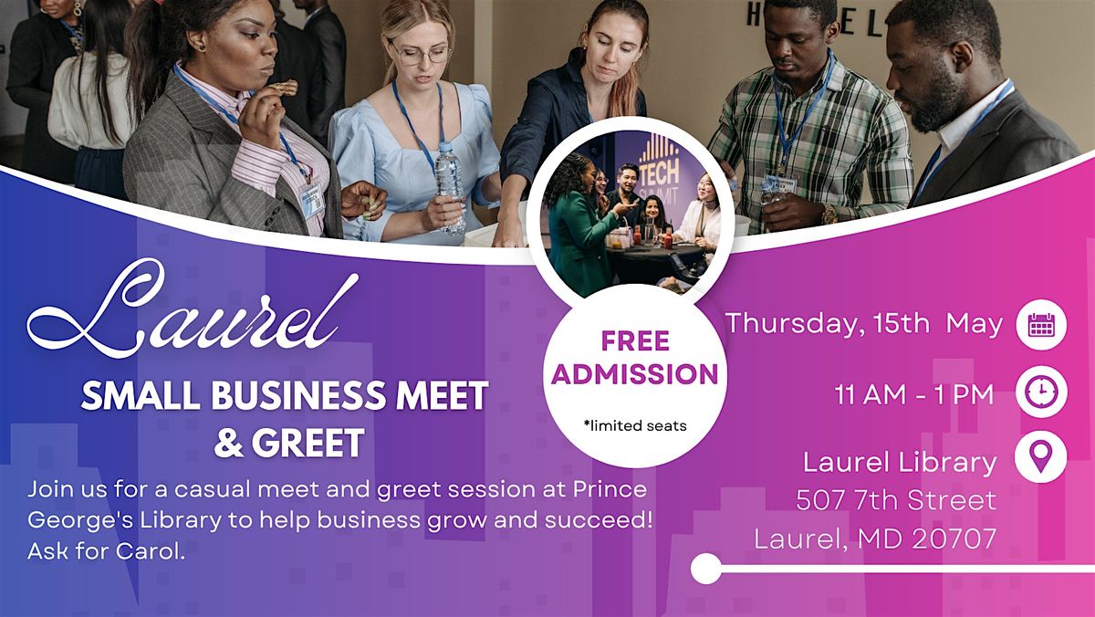 Laurel Small Business Meet & Greet, 21 August | Event in Laurel | AllEvents