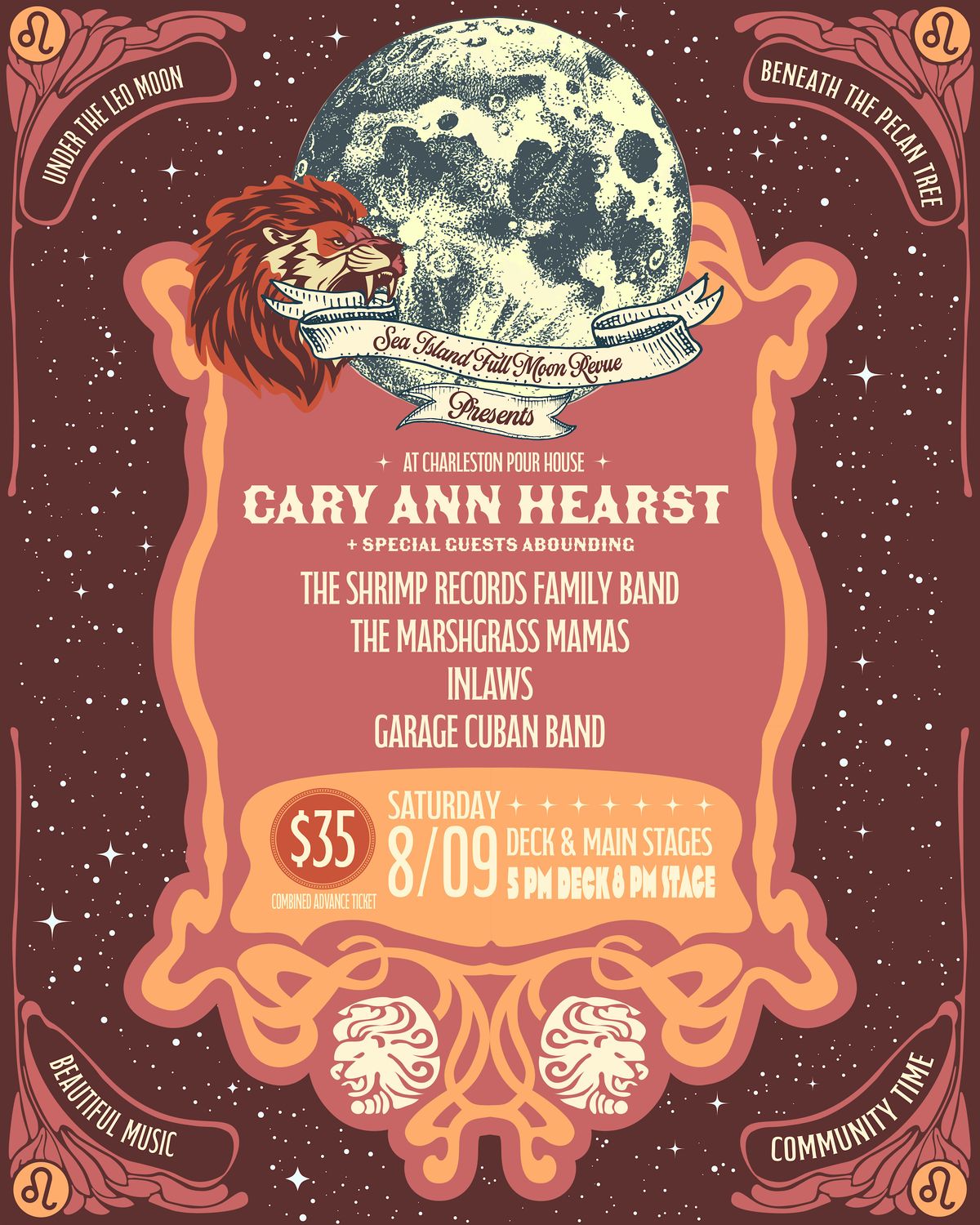 Sea Island Full Moon Revue w/ Cary Ann Hearst, 9 August | Event in Charleston | AllEvents