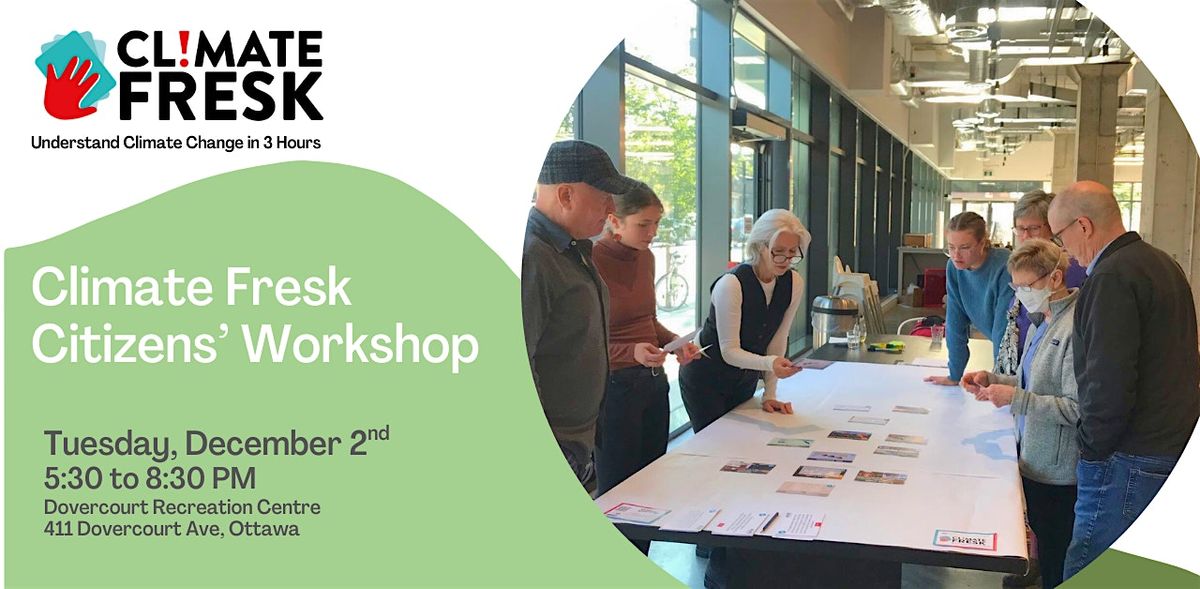 Climate Fresk Citizens' Workshop, 2 December | Event in Ottawa | AllEvents