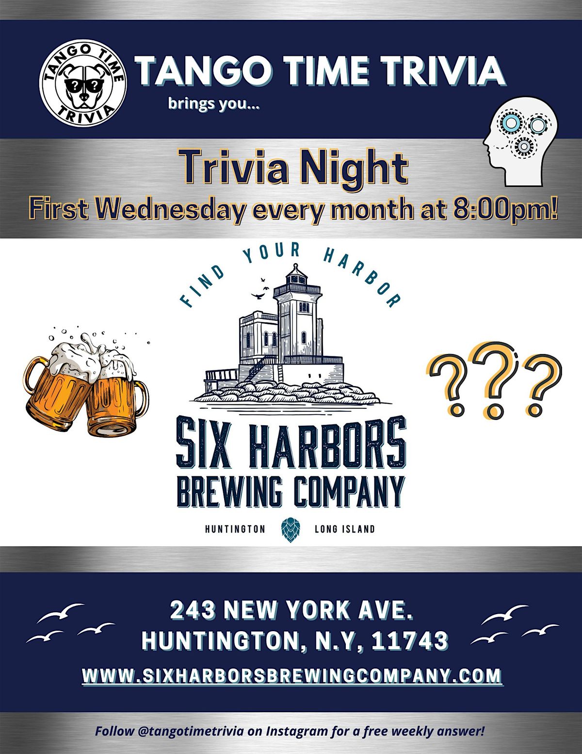 FREE Monthly Trivia Show! First Wednesday of every month at Six Harbors!! | Event in Huntington | AllEvents