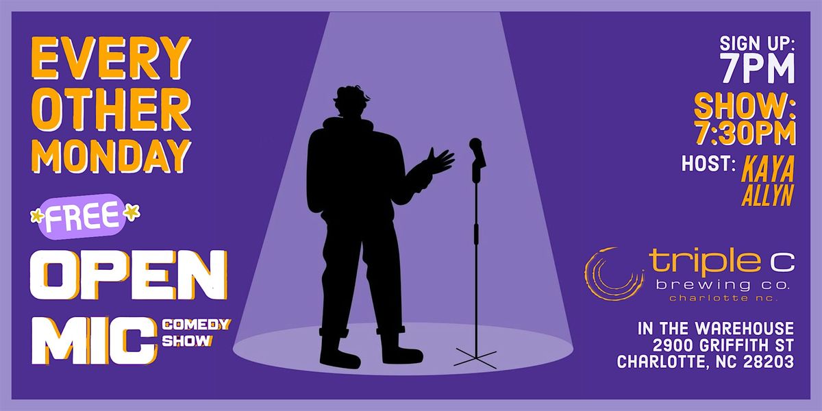 Copy of Comedy Open Mic at Triple C Brewing | Event in Charlotte | AllEvents