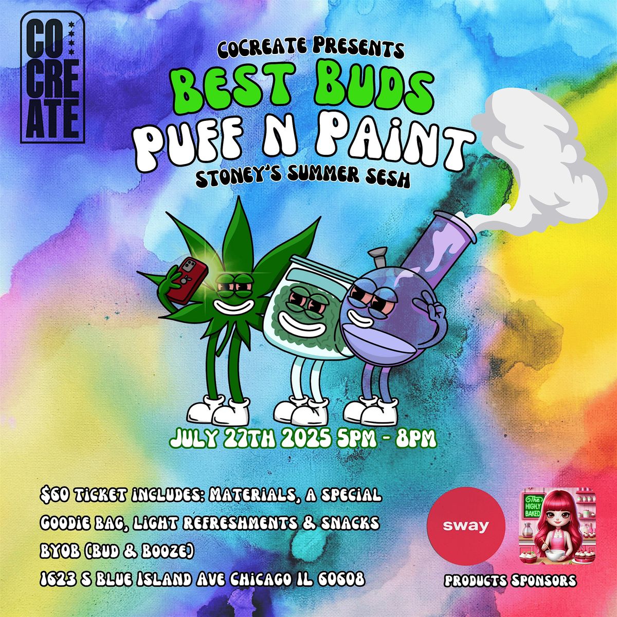 Best Buds Puff n Paint: Stoney's Summer Sesh, 27 July | Event in Chicago | AllEvents