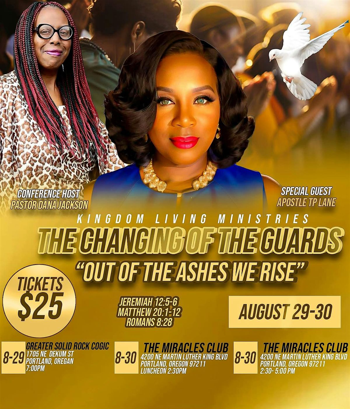 Kingdom Living Ministries Presents “The Changing  Of  The Guards “, 29 August | Event in Portland | AllEvents