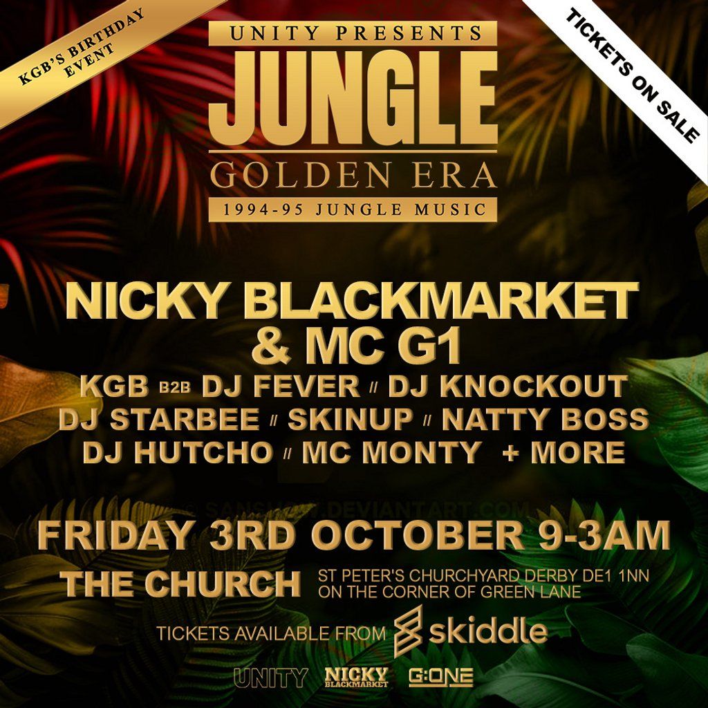 Unity Jungle Golden Era, 3 October | Event in Derby | AllEvents
