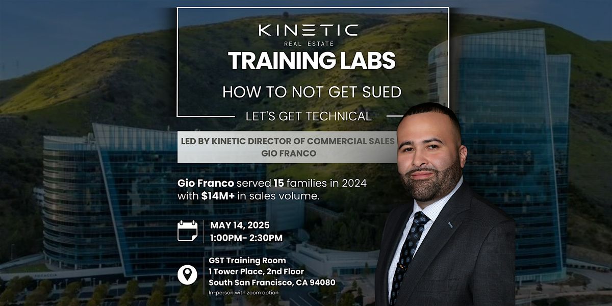 Kinetic Training Labs: How To Not Get Sued w/ Giovani Franco | Event in South San Francisco | AllEvents