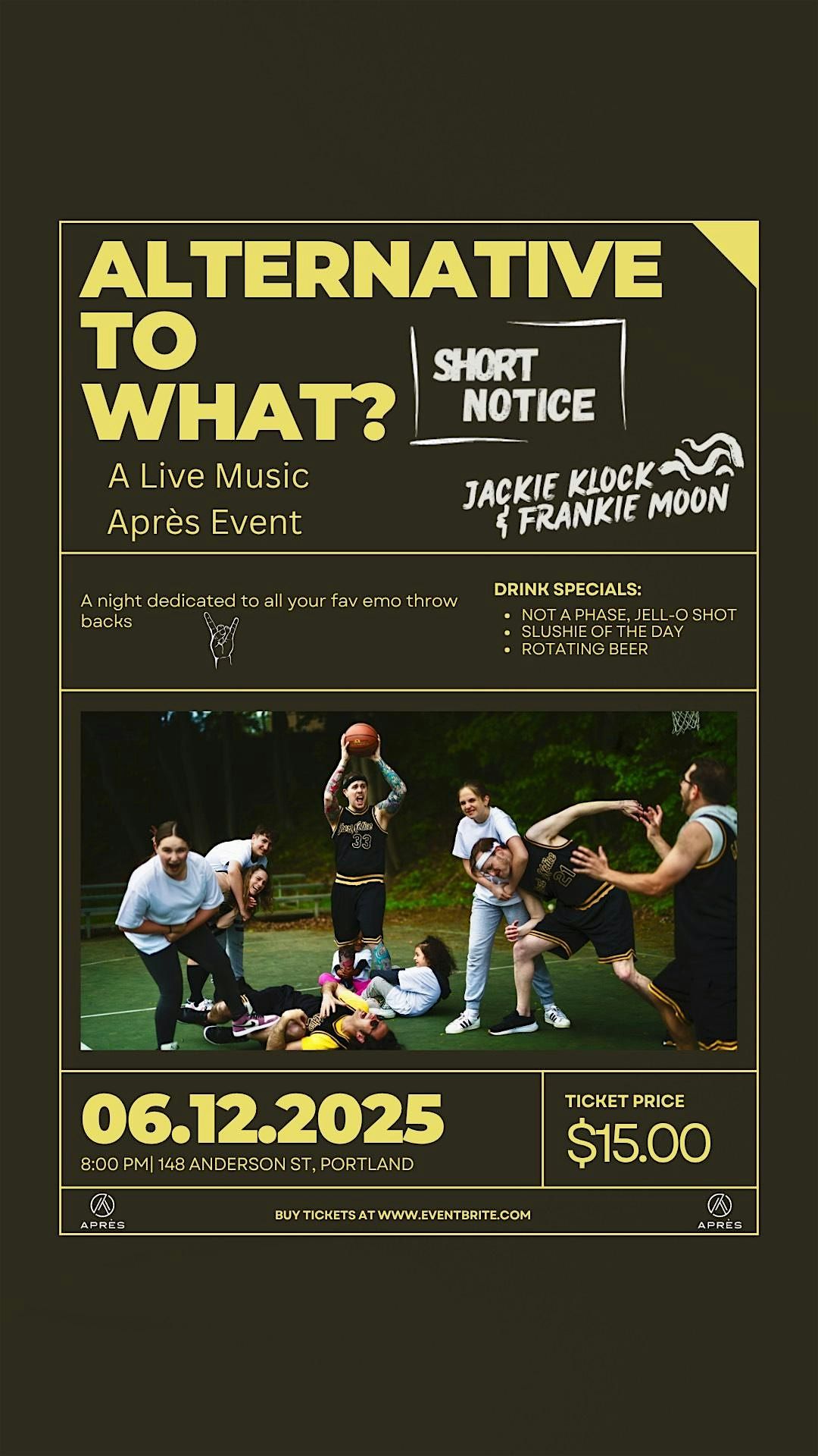 Alternative to WHAT? Emo throwbacks at Apres! | Event in Portland | AllEvents
