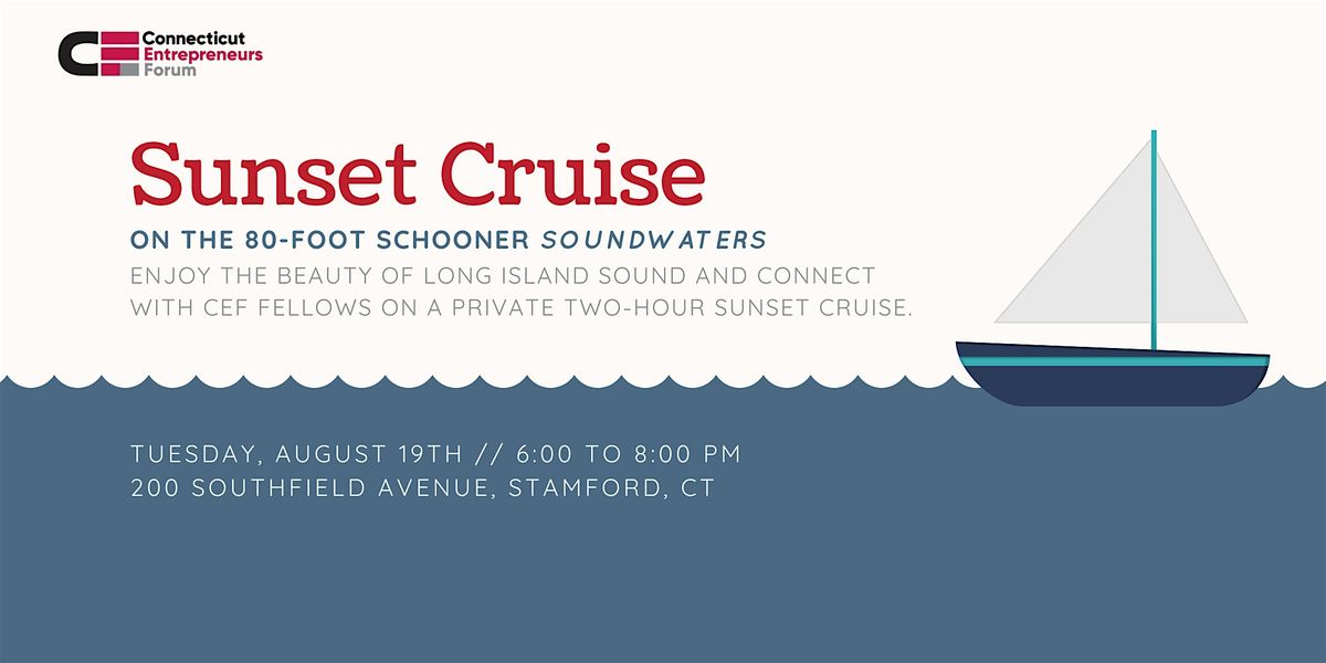 Sunset Cruise with CT Entrepreneurs Forum, 19 August | Event in Stamford | AllEvents