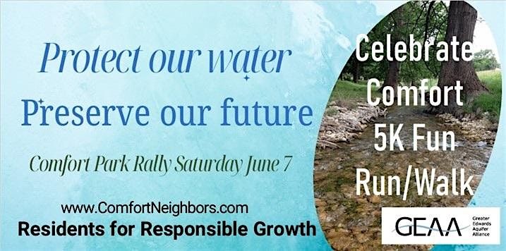Celebrate Comfort 5K Fun Run/Walk and WATER!, 7 June | Event in Comfort | AllEvents