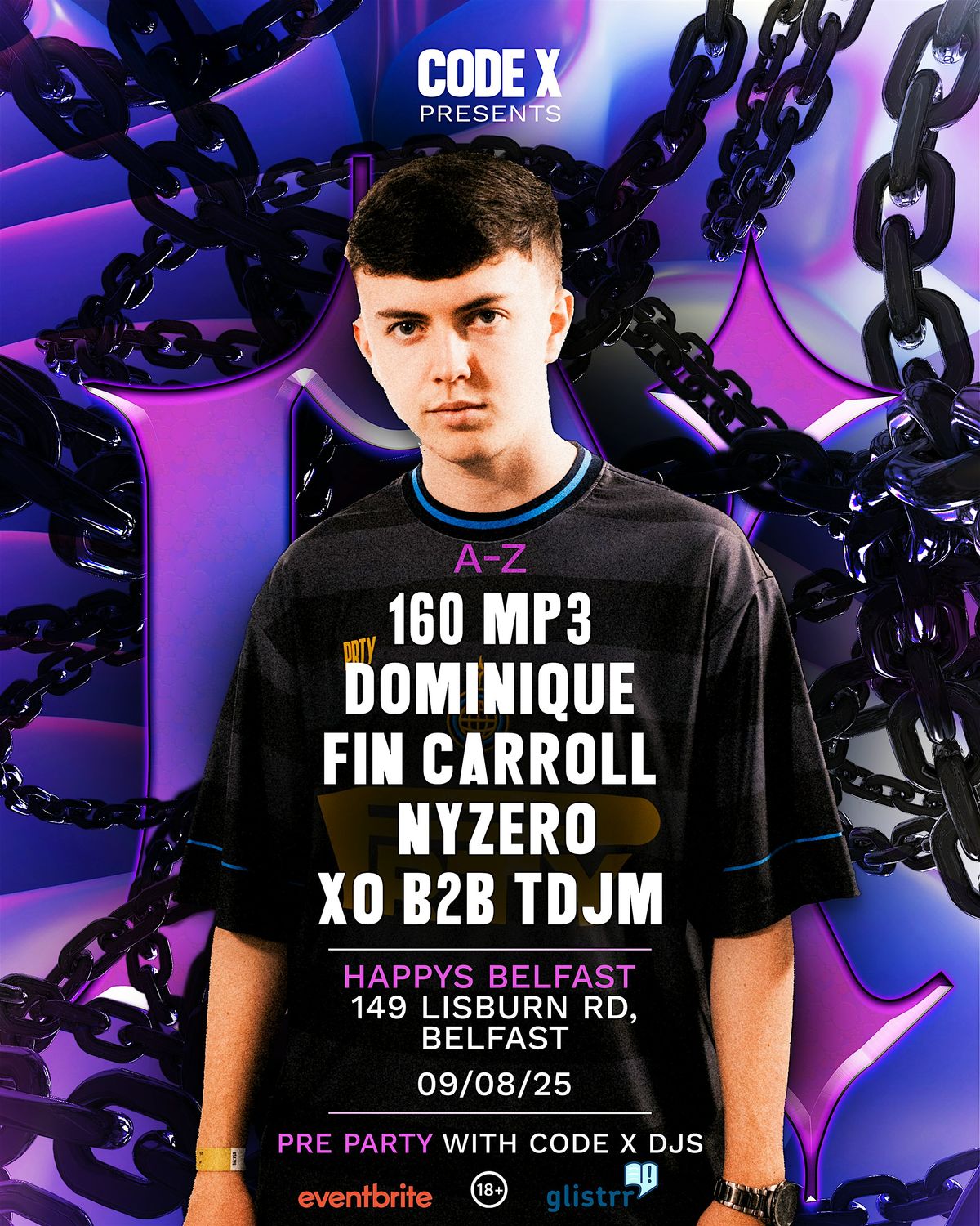 Prty with code x, 9 August | Event in Belfast | AllEvents
