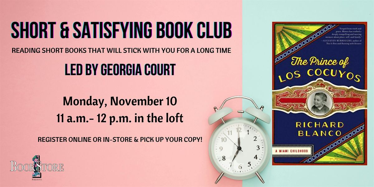 Short & Satisfying Book Club "The Prince of Los Cocuyos" by Richard Blanco, 10 November | AllEvents