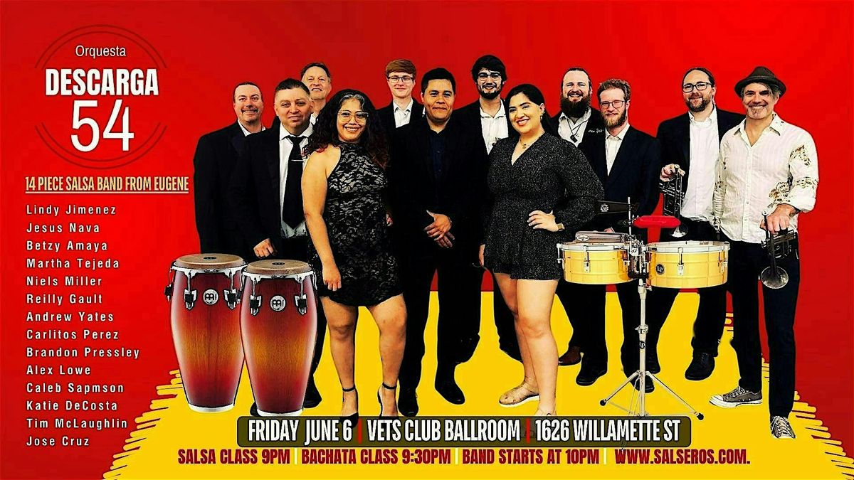 Live Salsa! Orquesta Descarga 54, 6 June | Event in Eugene | AllEvents