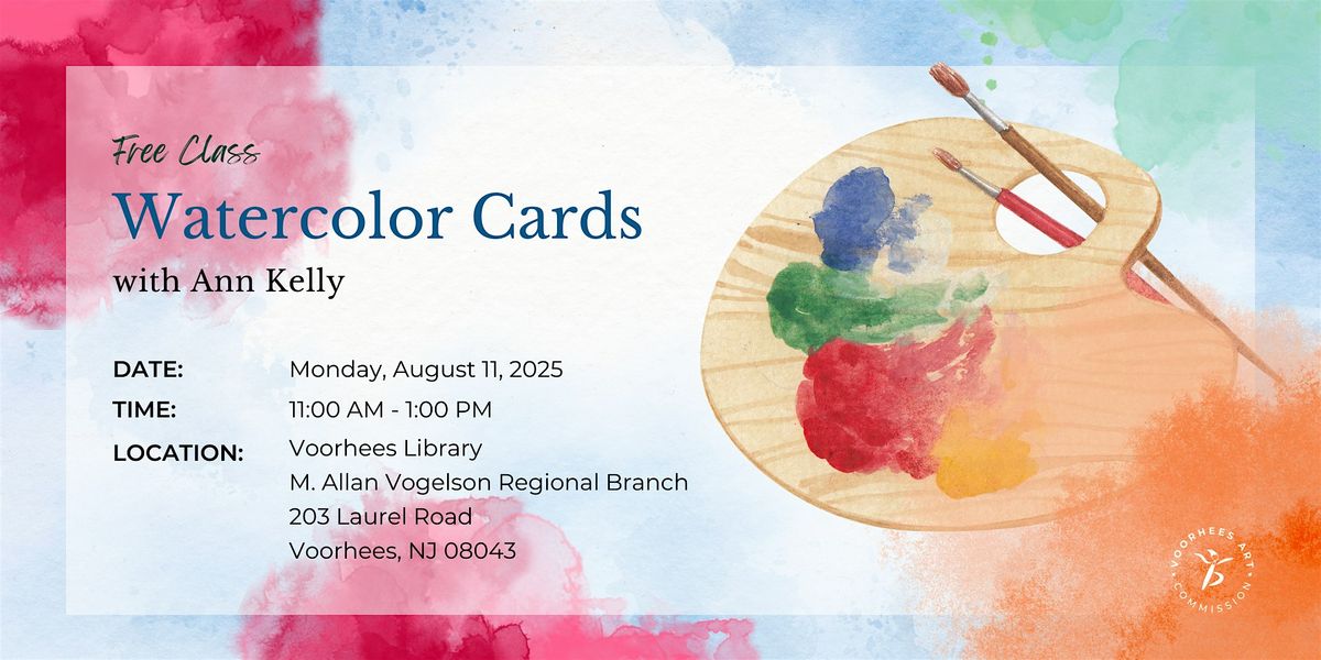 Watercolor Card Painting with Ann Kelly, 11 August | Event in Voorhees Township | AllEvents
