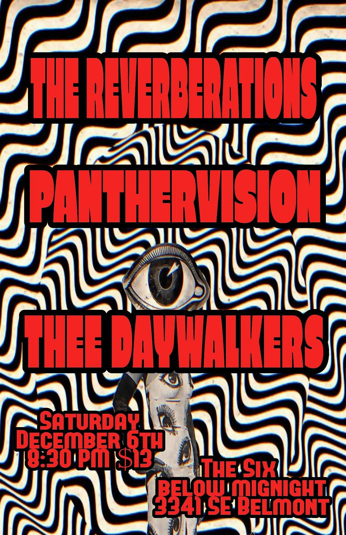 The Reverberations with Panthervision and Thee Daywalkers, 6 December | Event in Portland | AllEvents
