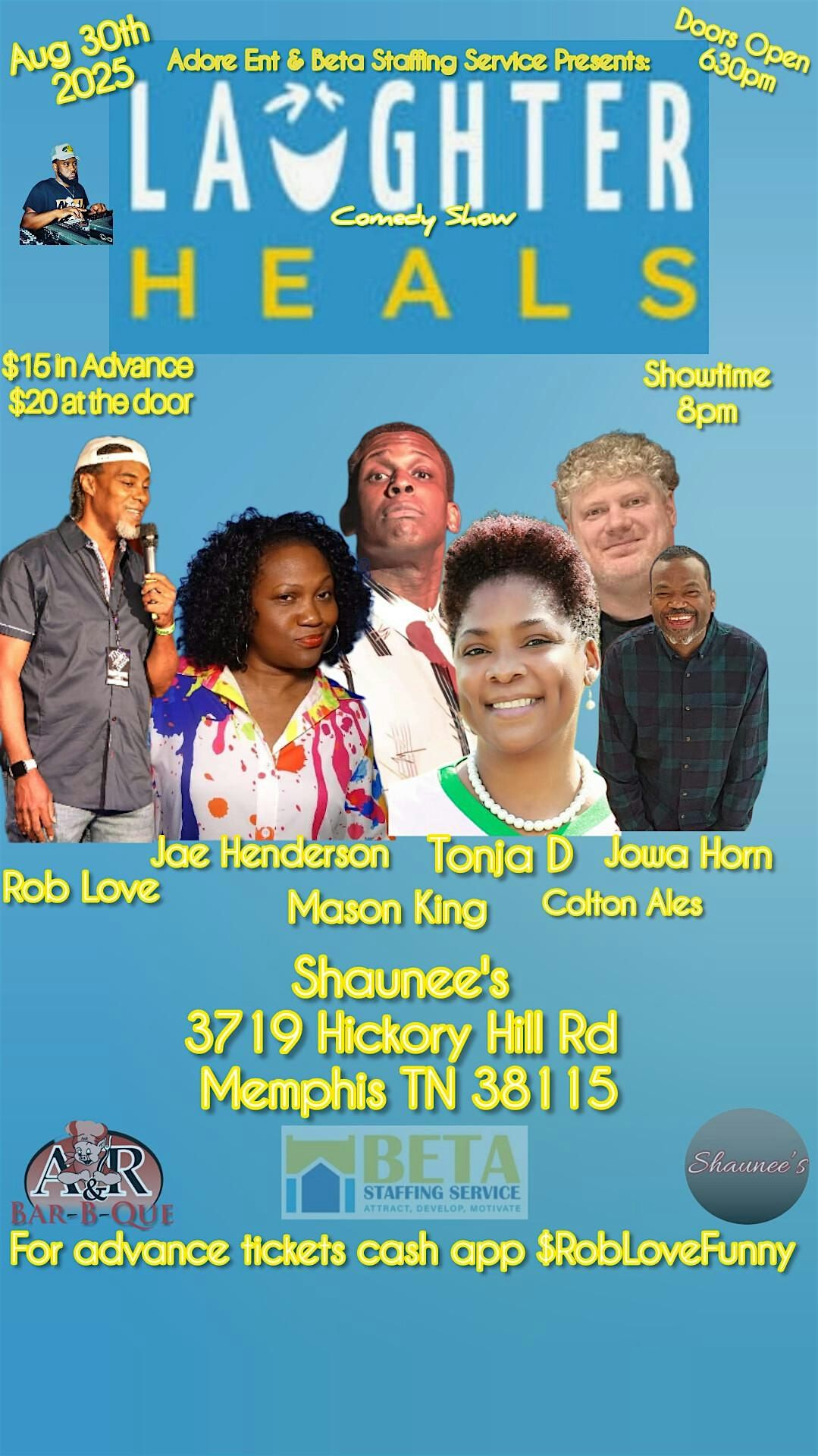 Laughter Heals Comedy Show, 30 August | Event in Memphis | AllEvents