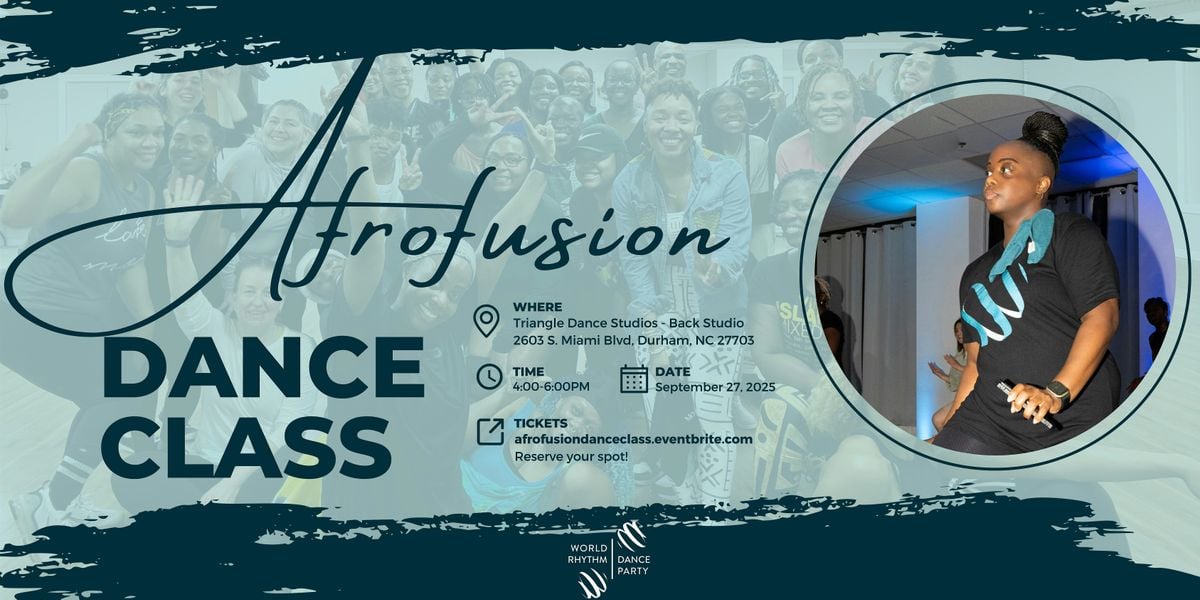 Afrofusion Dance Class, 27 September | Event in Durham | AllEvents