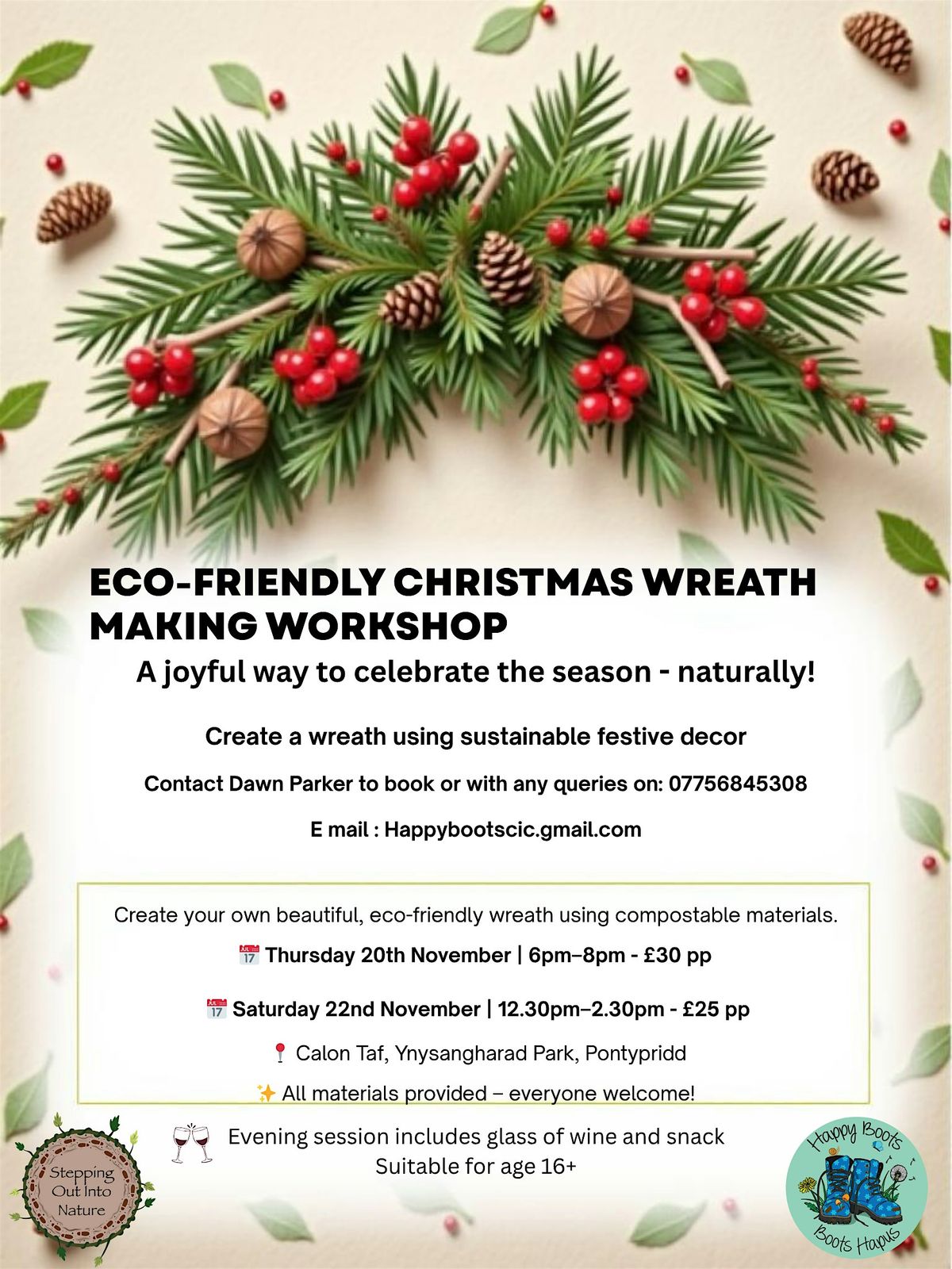 Eco Friendly Christmas Wreath Making Workshop, 20 November | Event in Pontypridd | AllEvents