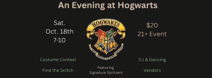 3rd Annual Evening at Hogwarts, 18 October | Event in Mount Airy | AllEvents
