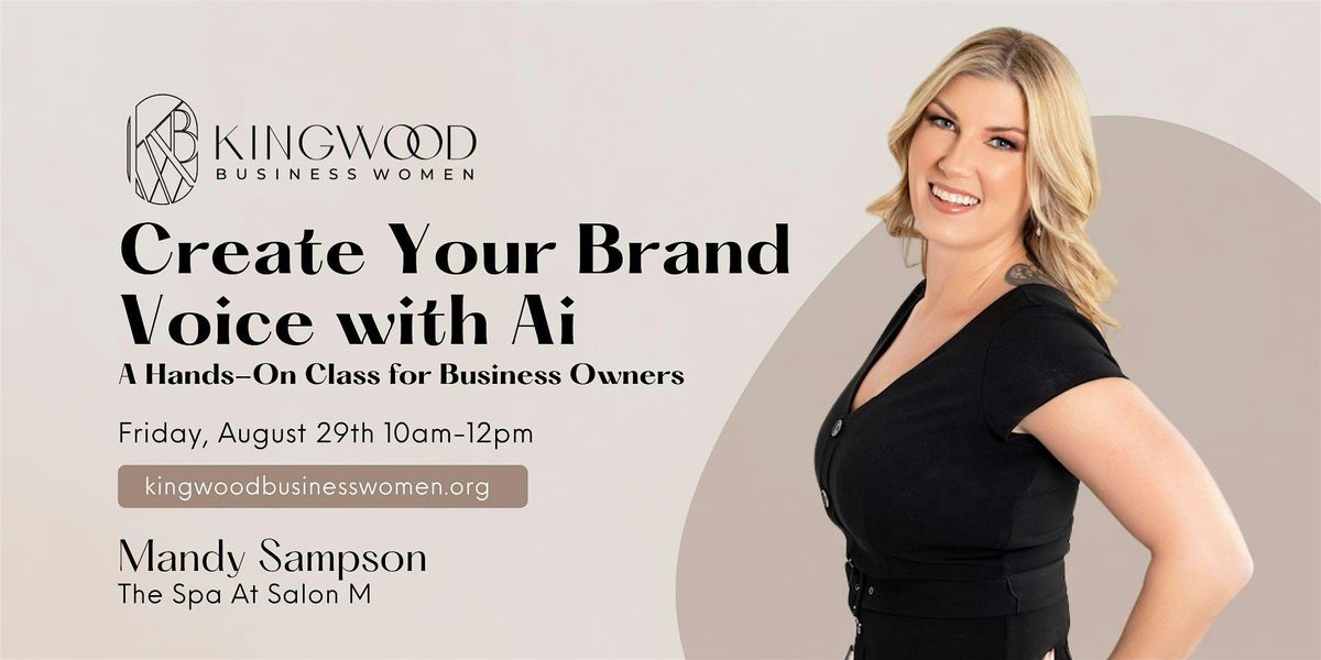 Create Your Brand Voice with AI: A Hands-On Class for Business Owners, 29 August | Event in Huffman | AllEvents