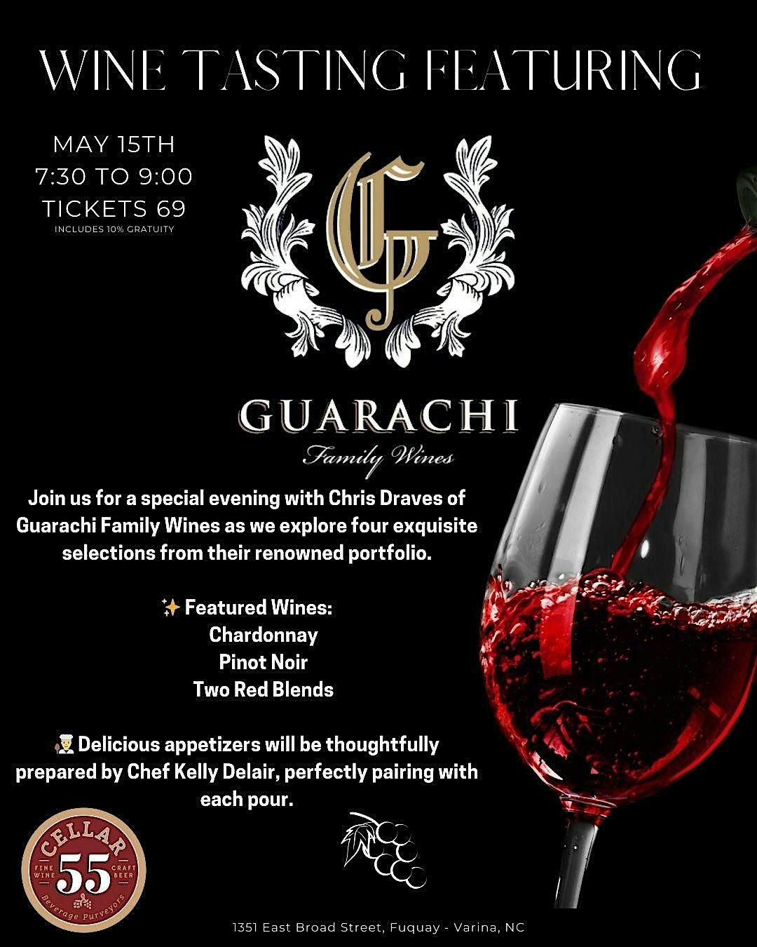 Guarachi Family Wines Tasting, 15 May | Event in Fuquay-Varina | AllEvents