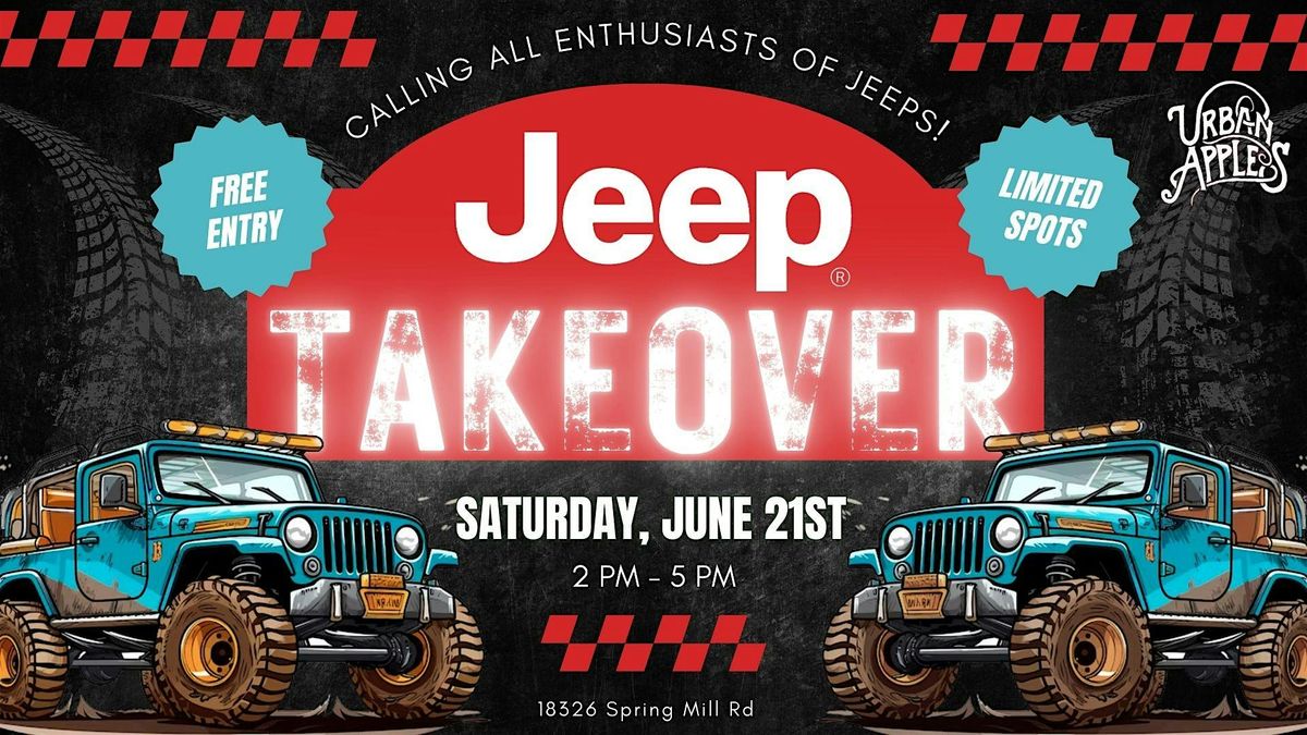 Jeep TAKEOVER at Urban Apples, 21 June | Event in Westfield | AllEvents