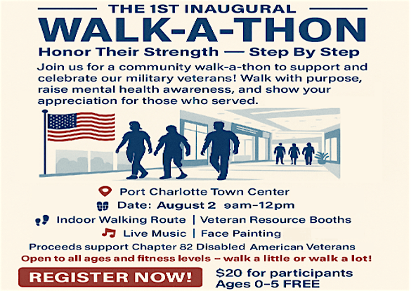 1st Inaugural Walk-A-Thon DAV Robert L. Cochran, Jr. CH #82, 2 August | Event in Port Charlotte | AllEvents