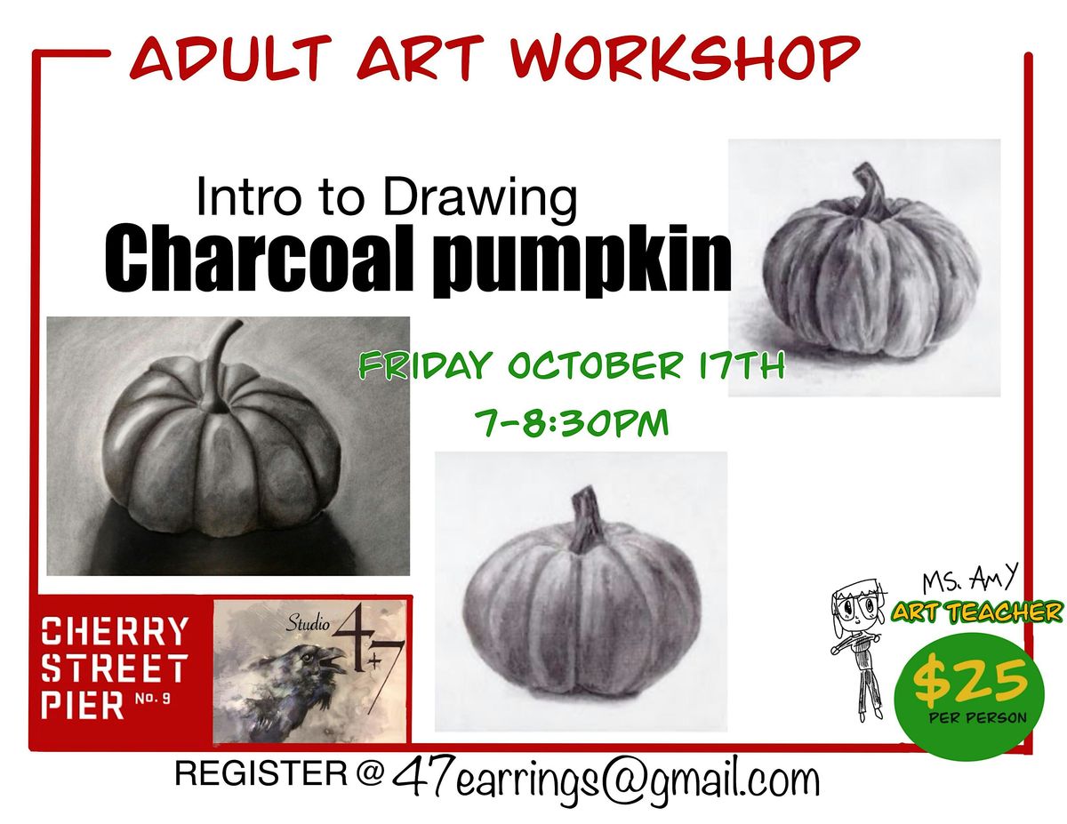 Intro to drawing, charcoal pumpkin, 17 October | Event in Philadelphia | AllEvents