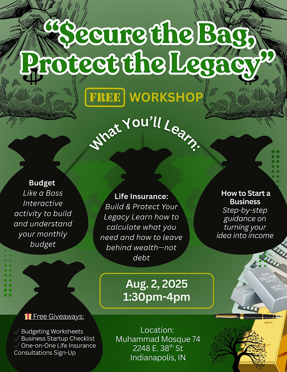 Secure the Bag, Protect the Legacy, 2 August | Event in Indianapolis | AllEvents