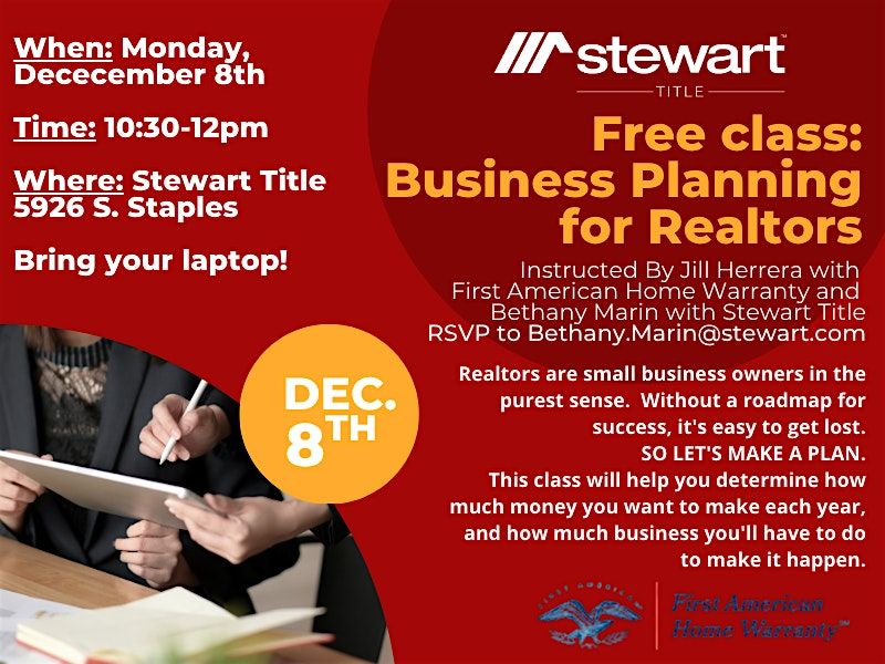 2026 Business Planning Workshop, 8 December | Event in Corpus Christi | AllEvents