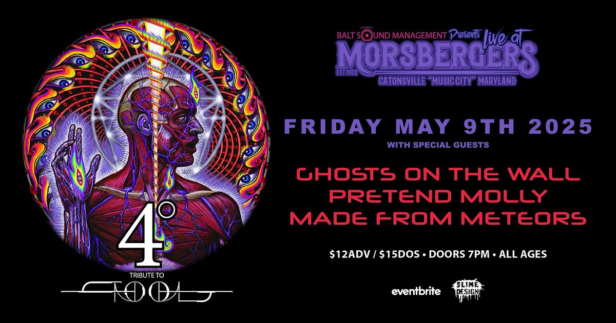 4 Degrees (Tool trib)w/ Ghosts on the Wall,Pretend Molly,Made From Meteors, 9 May | Event in Catonsville | AllEvents
