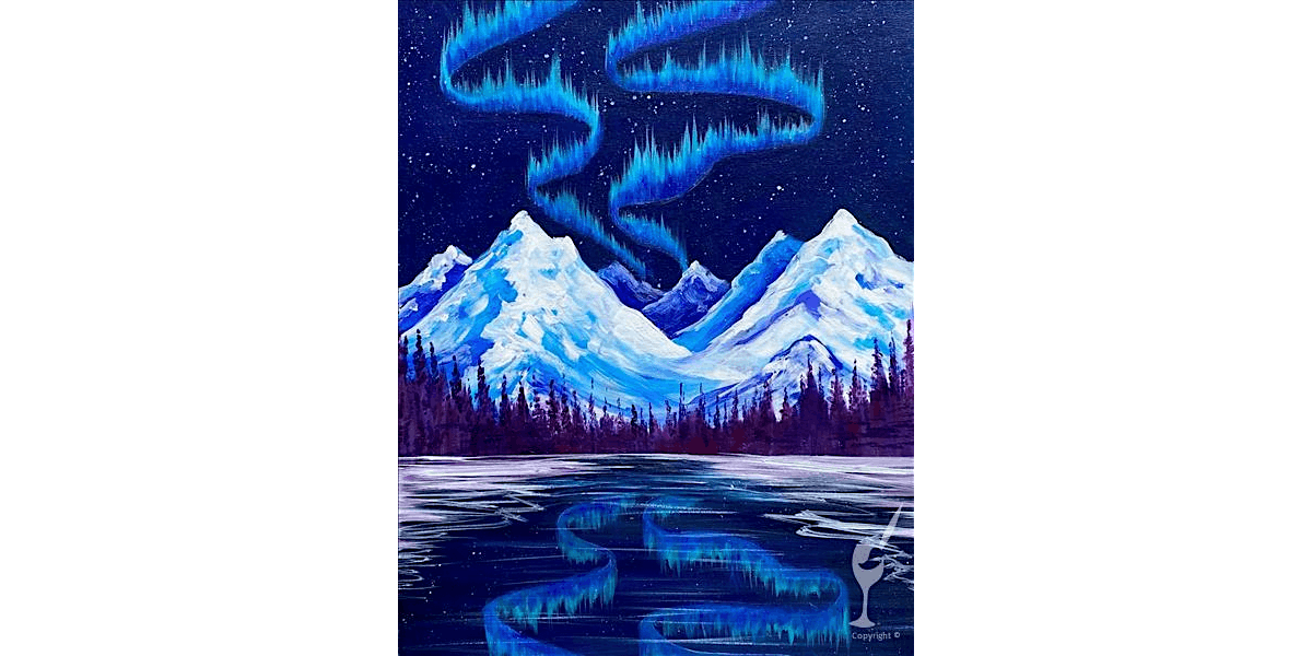 Painting an Aurora Borealis Adventure - Paint and Sip in Denver | Classpop!™, 28 November | Event in Denver
