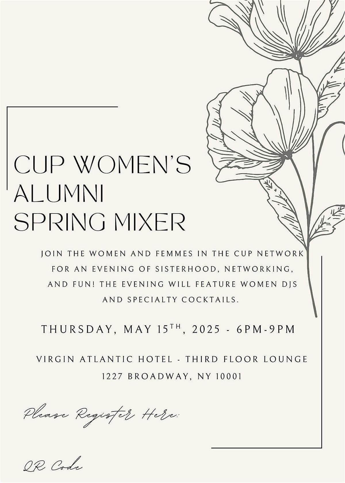 CUP Women Alumni Spring Mixer, 15 May | Event in New York | AllEvents