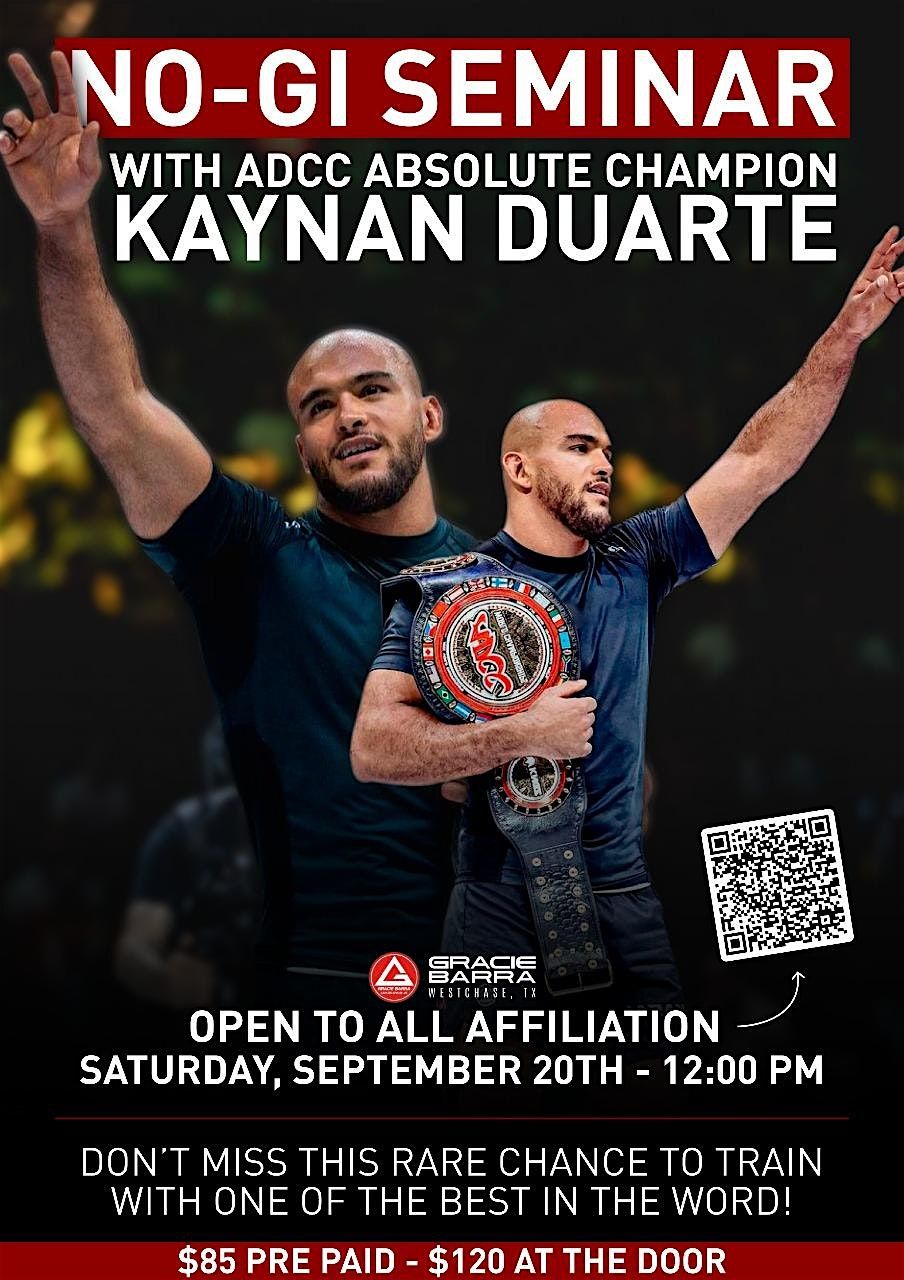 NO GI SEMINAR WITH ADCC ABSOLUTE CHAMPION KAYNAN DUARTE, 20 September | Event in Houston | AllEvents