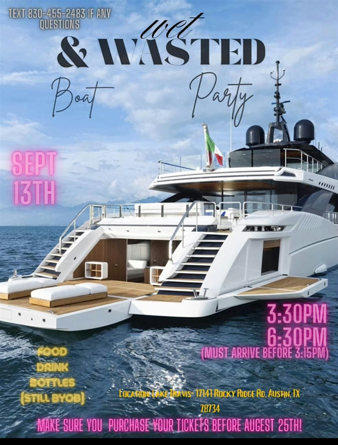 WET & WASTED BOAT PARTY, 13 September | Event in Austin | AllEvents
