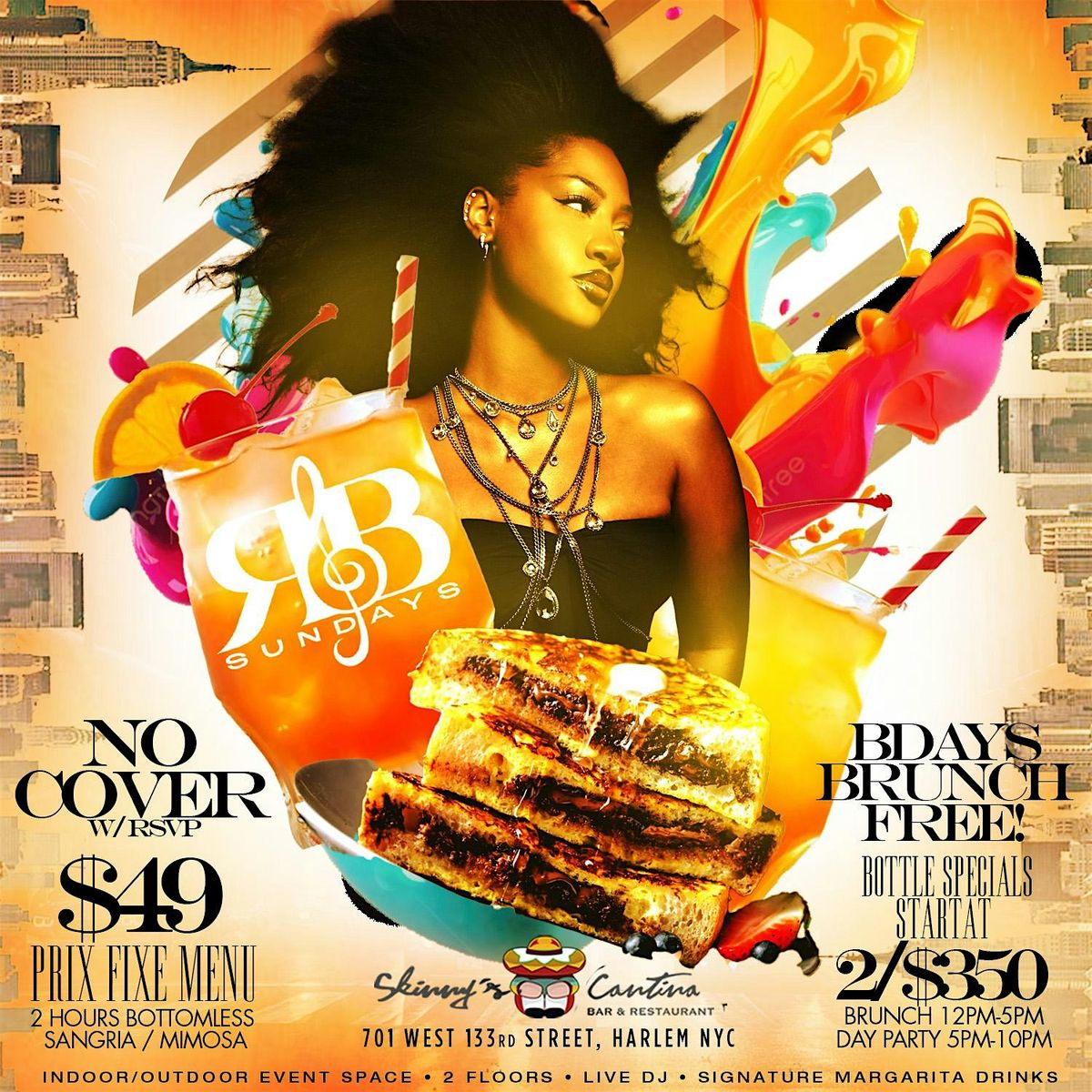 Sunday RNB Brunch and Day Party, Bdays Free Brunch, 26 October | Event in New York | AllEvents