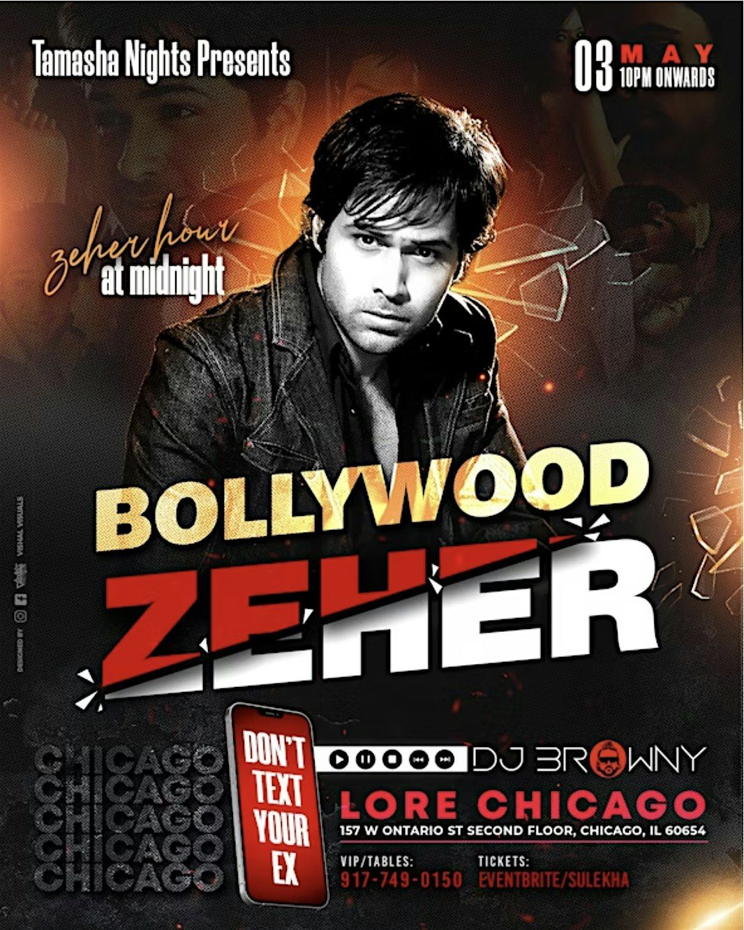 #1 BOLLYWOOD ZEHER PARTY @ LORE CHICAGO - DESI NIGHT 5/3, 3 May | Event in Chicago | AllEvents