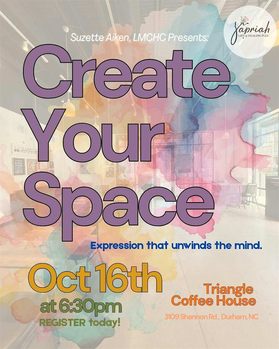 Create Your Space, FALL Vibes, 16 October | Event in Durham | AllEvents