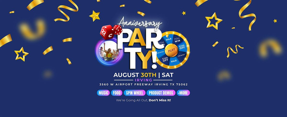 Anniversary Party in Irving!, 30 August | Event in Irving | AllEvents