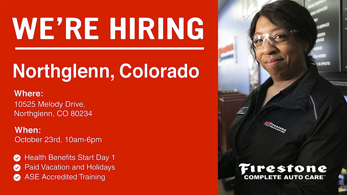 Firestone Hiring Events - Same-Day Offers!, 23 October | Event in Sacramento | AllEvents