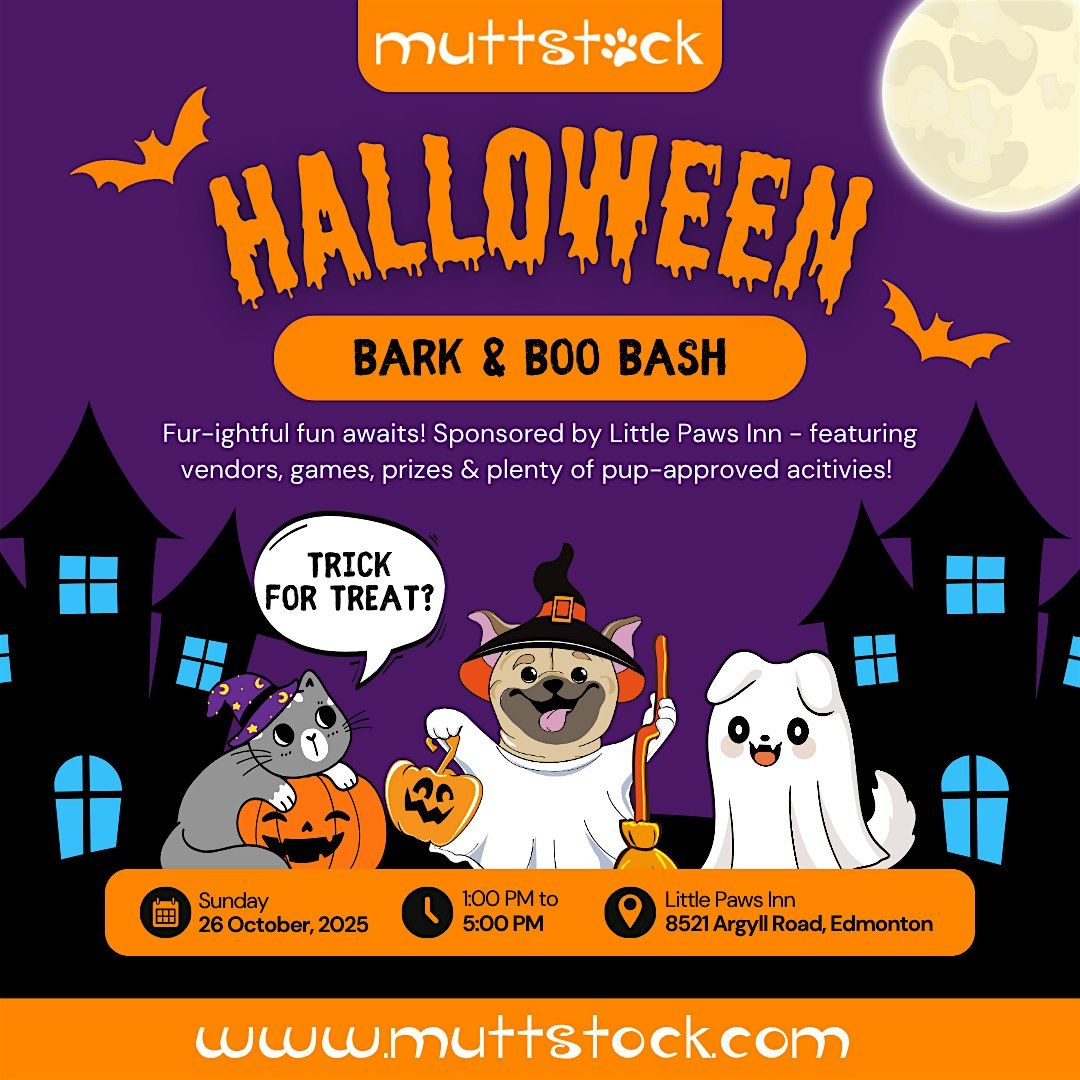 Halloween Bark & Boo Bash, 26 October | Event in Edmonton | AllEvents