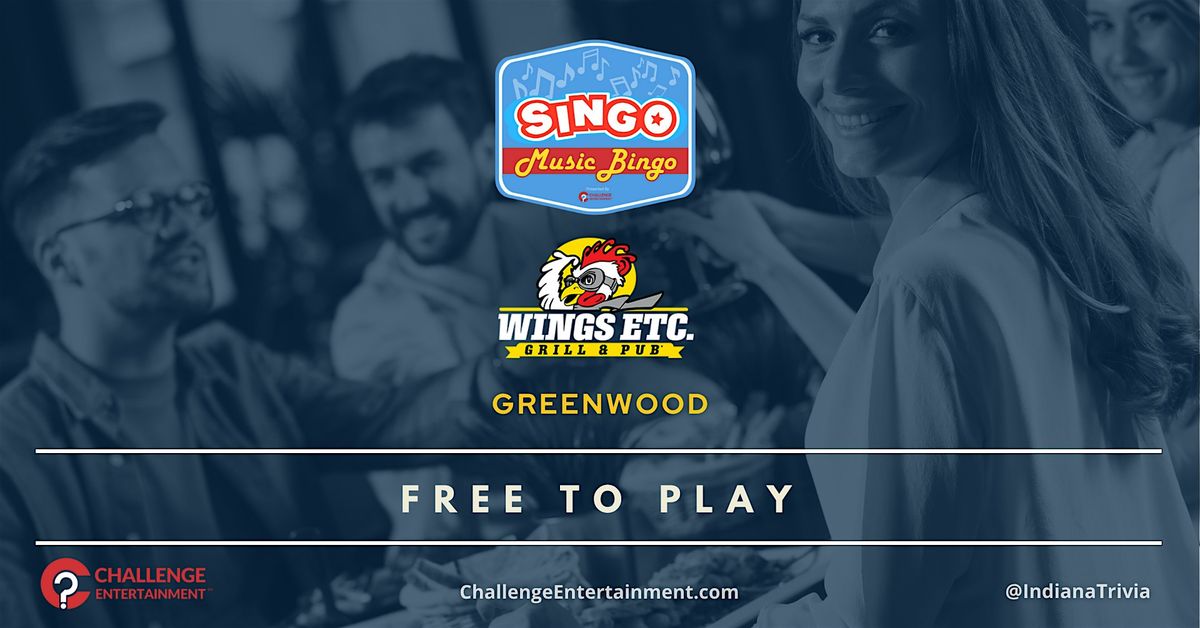 Weekly SINGO Bingo Nights at Wings Etc., 20 May | Event in Greenwood | AllEvents