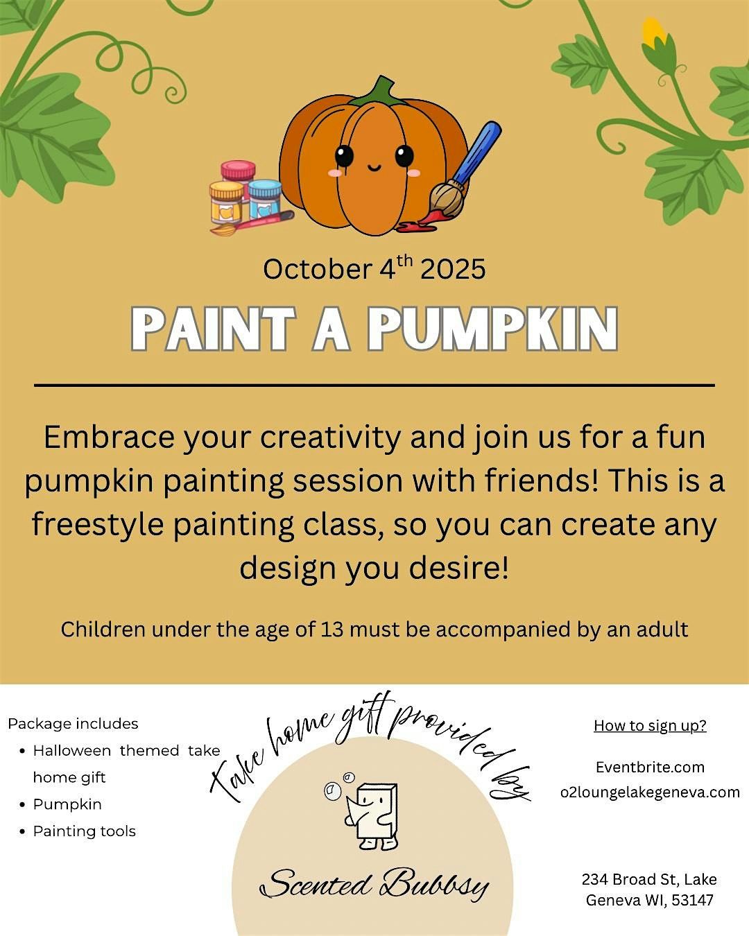 Paint A Pumpkin, 4 October | Event in Lake Geneva | AllEvents