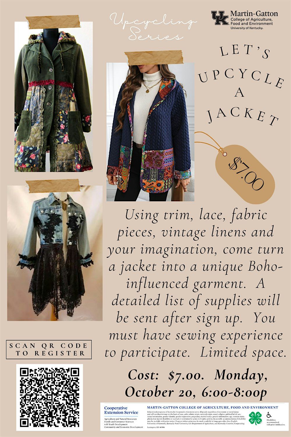 Let's Upcycle a Jacket, 20 October | Event in Danville | AllEvents