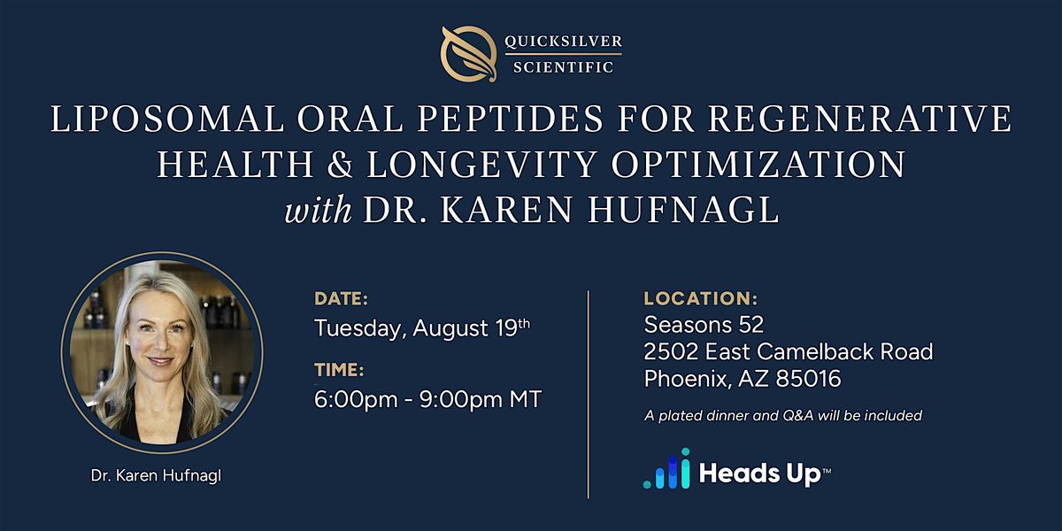 Quicksilver Scientific Private Dinner - Phoenix, 19 August | Event in Phoenix | AllEvents