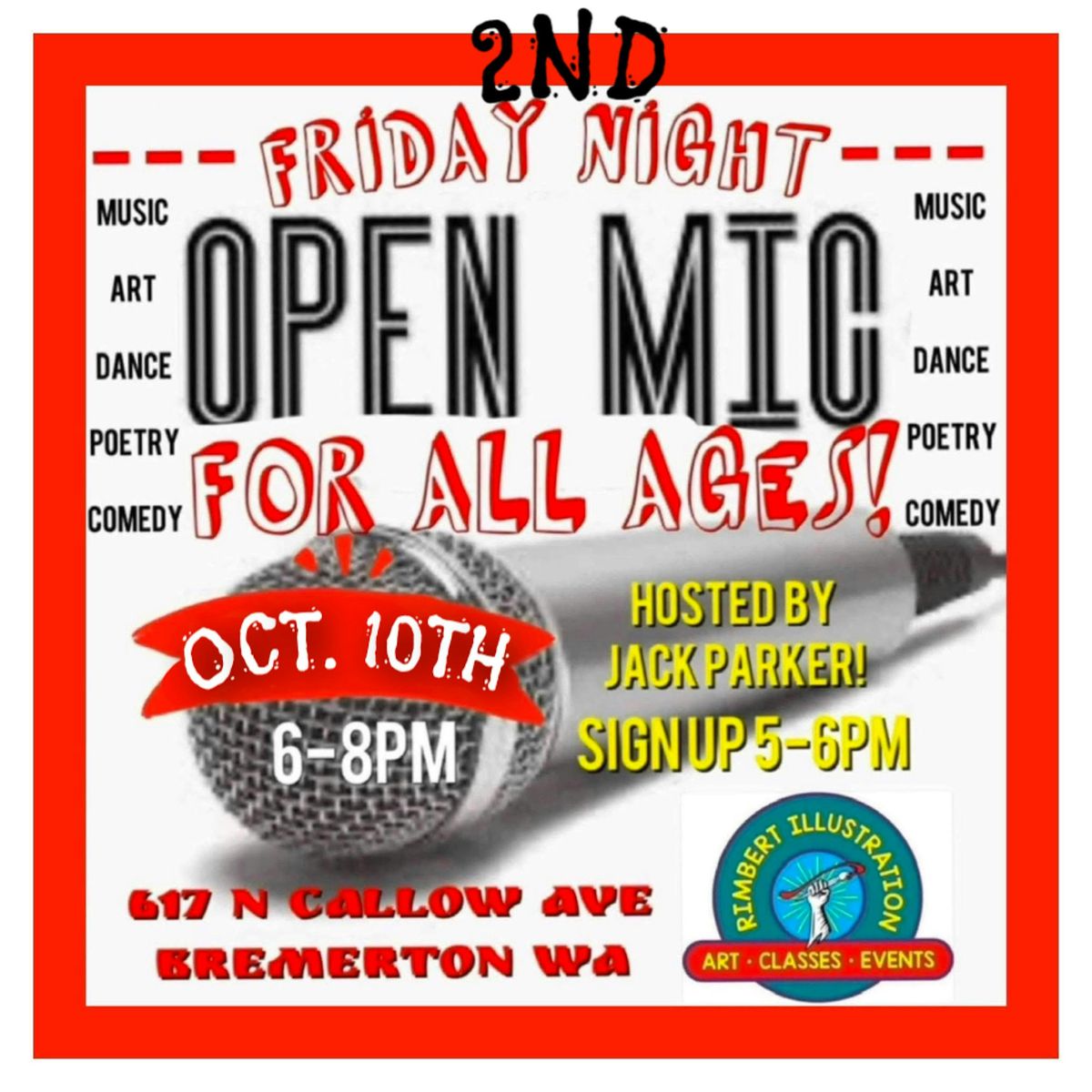 2nd Friday All Ages Open Mic!, 10 October | Event in Bremerton | AllEvents