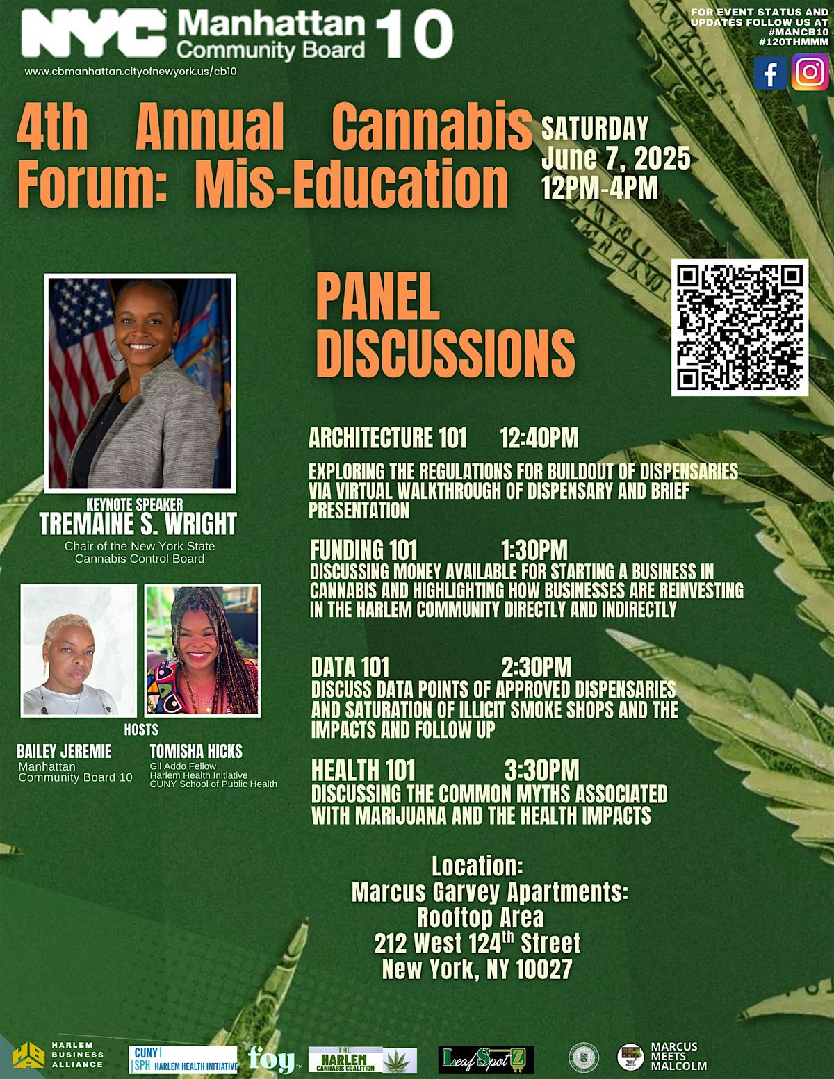 4th Annual Cannabis Forum: Mis-Education, 7 June | Event in New York | AllEvents